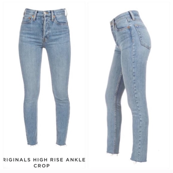 Perfect Re/Done High Rise Ankle Crop Stretch NWT - Picture 4 of 8
